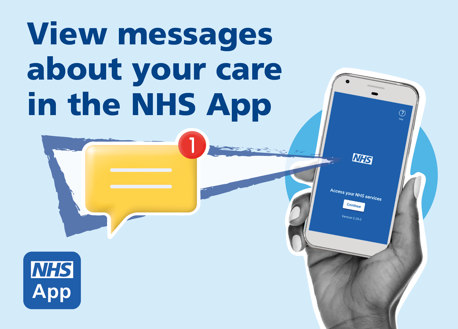 View messages about your care in the NHS App